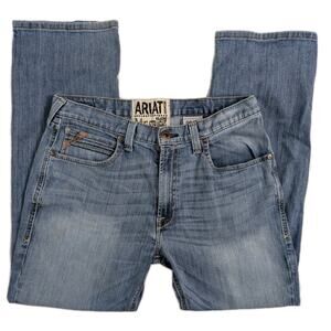 Ariat M5 Jeans Mens 36X32 Slim Straight Medium Wash Distressed 34x29 Actual